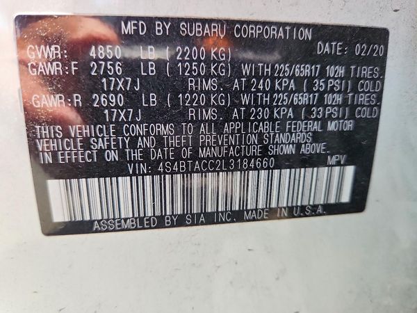 2020 SUBARU OUTBACK Premium