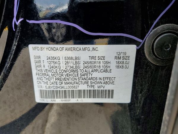 2020 ACURA MDX Base