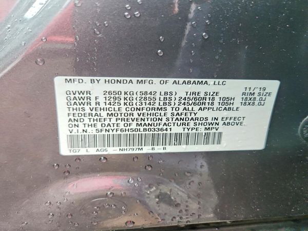2020 HONDA PILOT