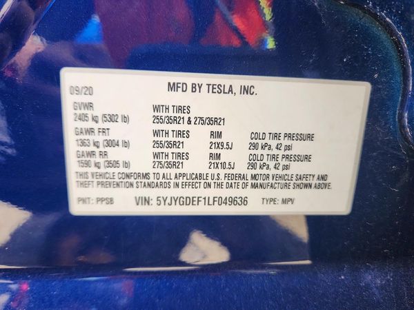 2020 TESLA MODEL Y