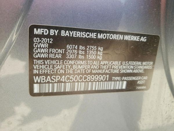 2012 BMW 550 xDrive GT