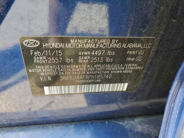 2015 HYUNDAI SONATA