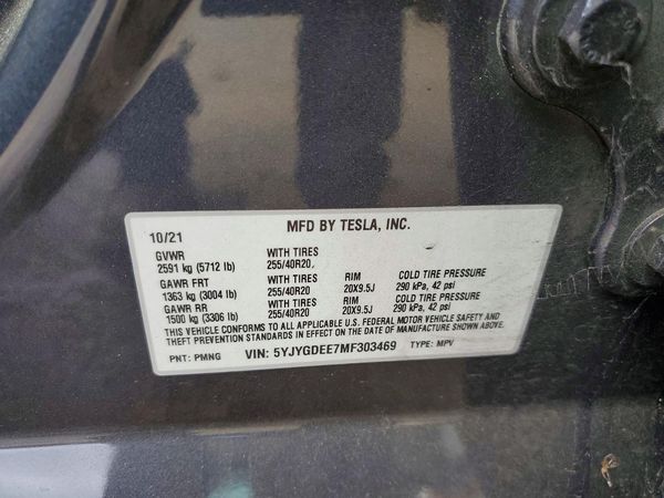 2021 TESLA MODEL Y