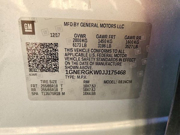 2018 CHEVROLET TRAVERSE