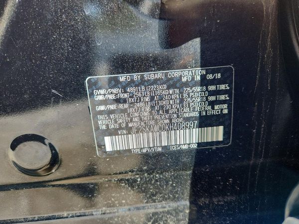 2019 SUBARU FORESTER