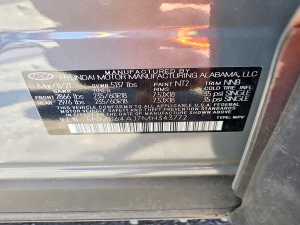 2021 HYUNDAI SANTA FE SEL w/ Convenience Pkg