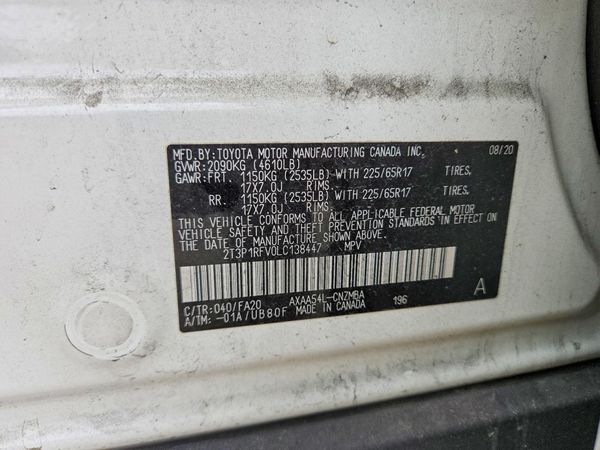 2020 TOYOTA RAV4 XLE