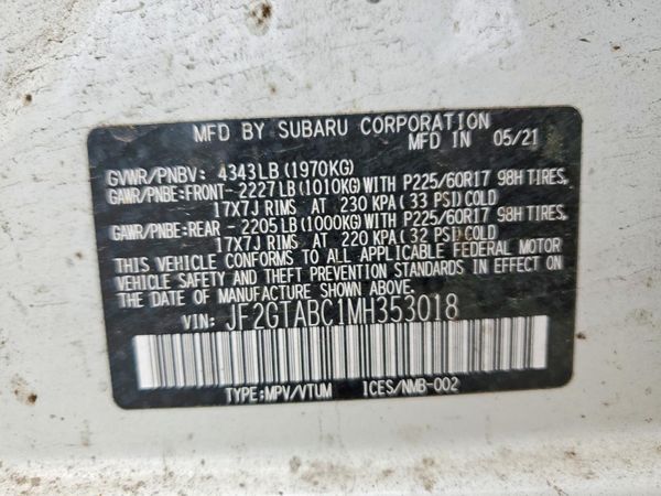 2021 SUBARU CROSSTREK Base+ES