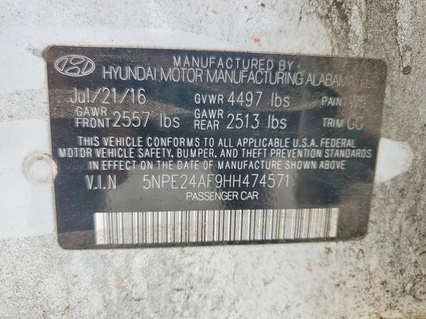2017 HYUNDAI SONATA SE, Eco