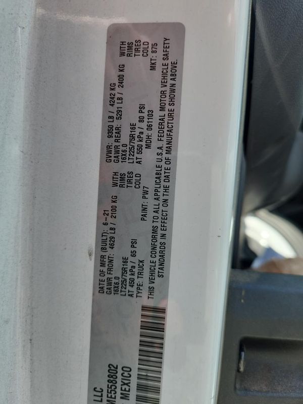 2021 RAM PROMASTER 3500