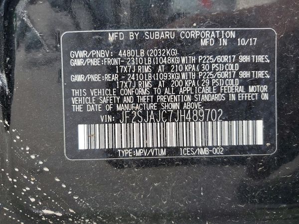 2018 SUBARU FORESTER Limited