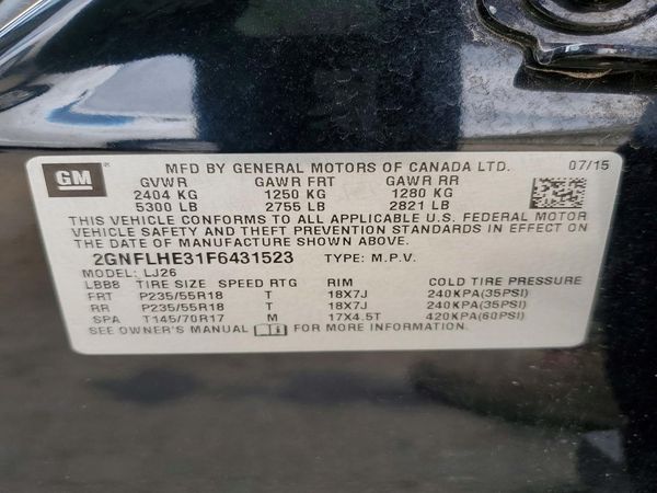 2015 CHEVROLET EQUINOX LTZ