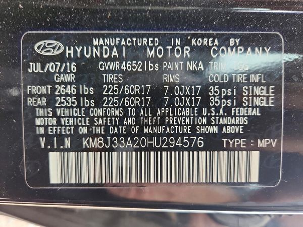 2017 HYUNDAI TUCSON