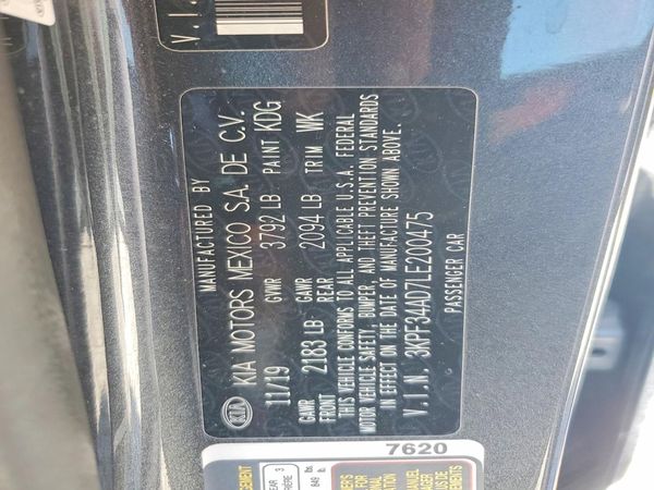 2020 KIA FORTE GT Line