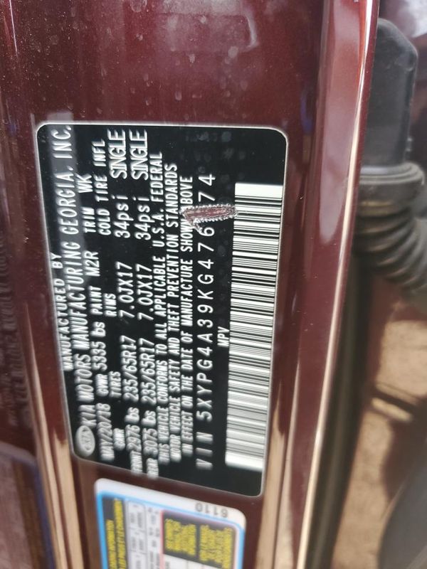 2019 KIA SORENTO L, LX, S