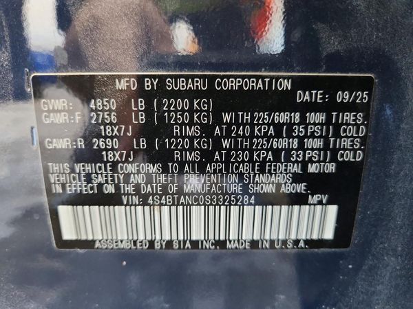 2025 SUBARU OUTBACK