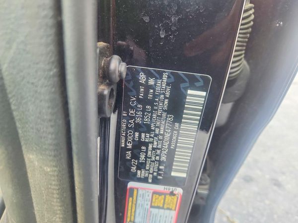 2022 KIA RIO LX, S