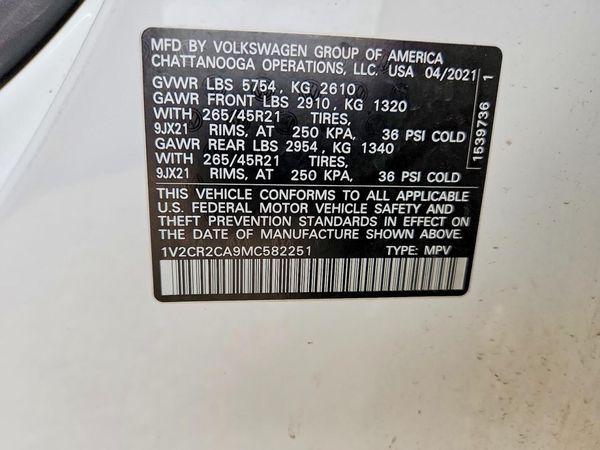 2021 VOLKSWAGEN ATLAS SEL R-Line