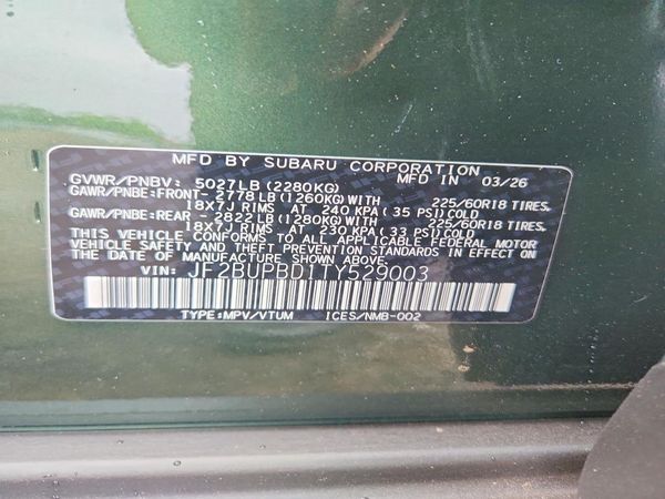 2026 SUBARU OUTBACK