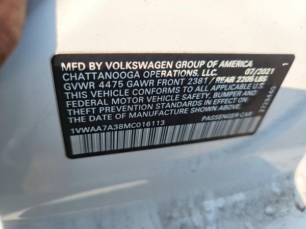 2021 VOLKSWAGEN PASSAT S