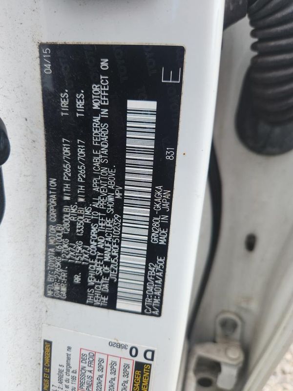2015 TOYOTA 4RUNNER Base Grade