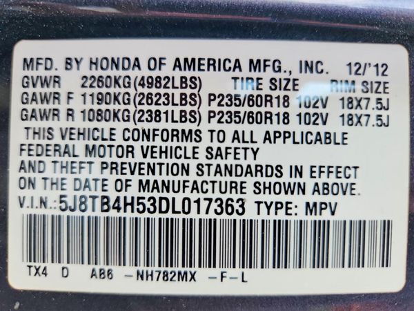 2013 ACURA RDX