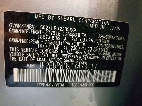 2026 SUBARU OUTBACK Premium