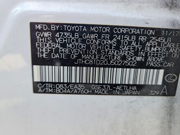 2018 LEXUS IS