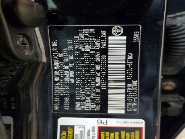 2013 TOYOTA CAMRY