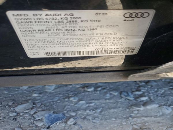 2020 AUDI SQ5 quattro Prestige — VINS