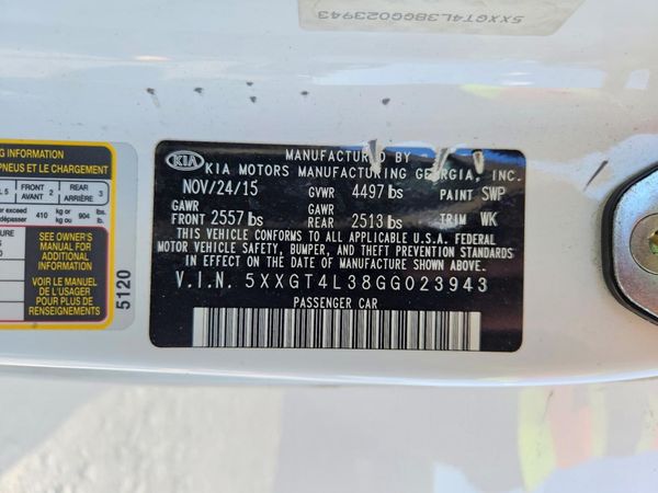 2016 KIA OPTIMA GL