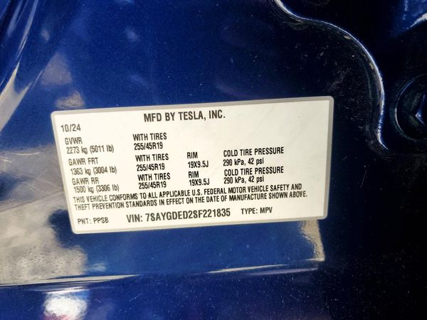 2025 TESLA MODEL Y