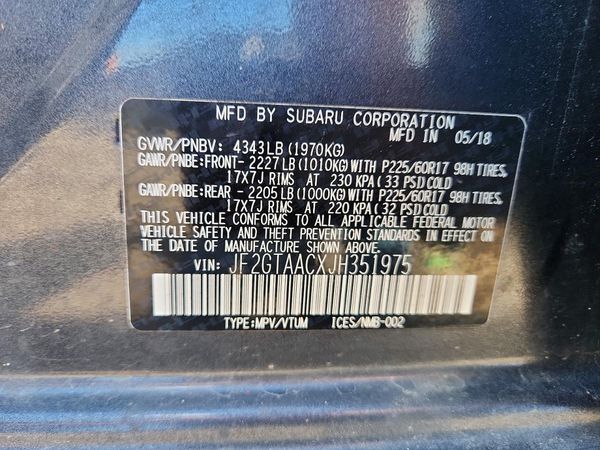 2018 SUBARU CROSSTREK
