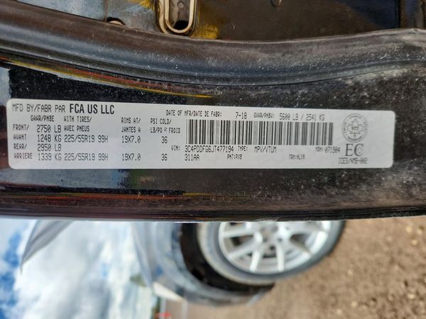 2018 DODGE JOURNEY GT (Can, Mex), R/T (BUX)