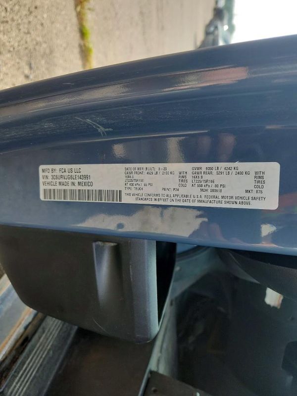 2020 RAM PROMASTER 3500 VF