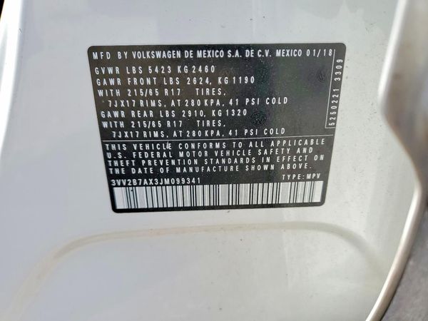 2018 VOLKSWAGEN TIGUAN