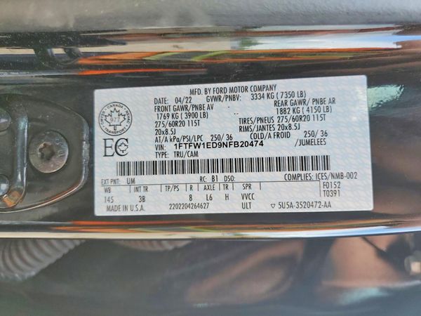 2022 FORD F150 SuperCrew