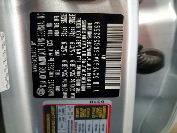 2019 KIA SORENTO L, LX, S