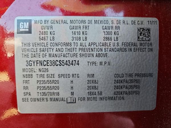 2012 CADILLAC SRX Premium