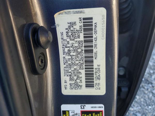 2012 TOYOTA COROLLA