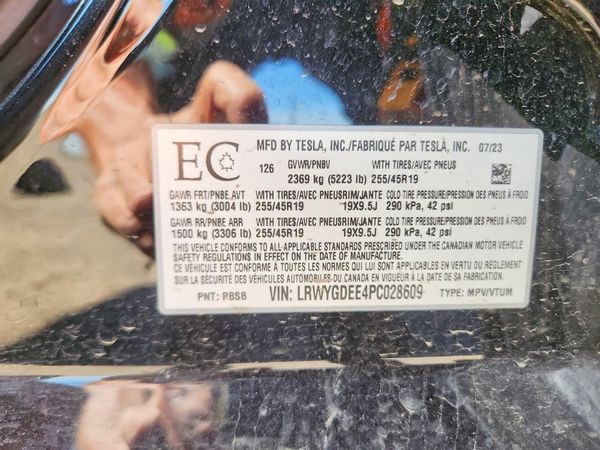 2023 TESLA MODEL Y