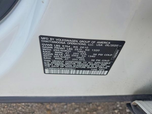 2021 VOLKSWAGEN ATLAS SEL
