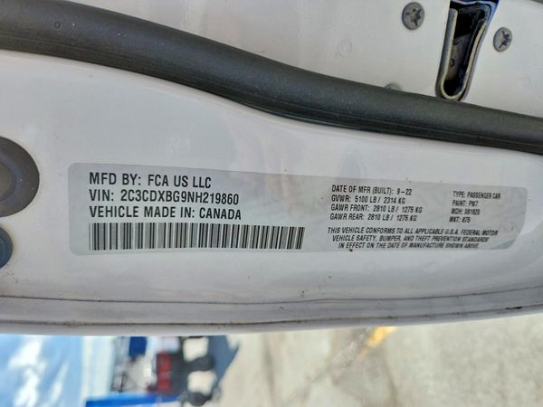2022 DODGE CHARGER SXT RWD