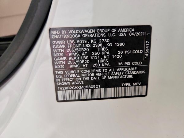 2021 VOLKSWAGEN ATLAS
