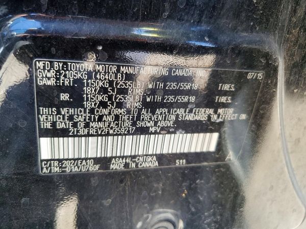 2015 TOYOTA RAV4 Limited (G Grade)