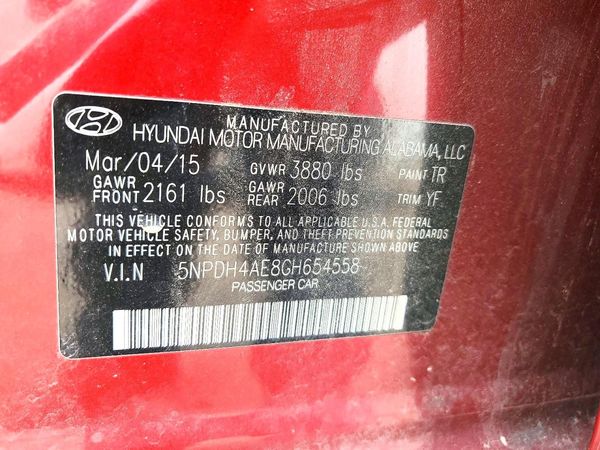 2016 HYUNDAI ELANTRA