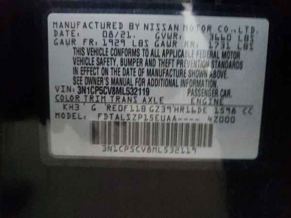 2021 NISSAN KICKS SV