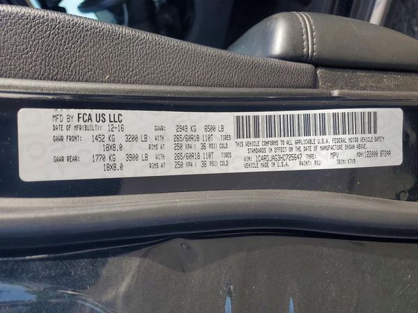 2017 DODGE DURANGO SXT