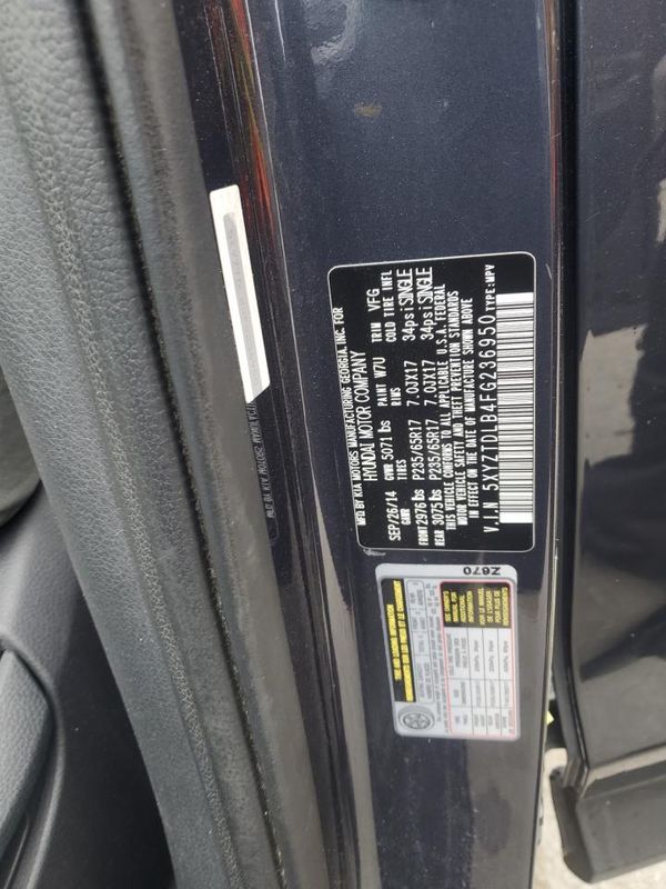 2015 HYUNDAI SANTA FE GL