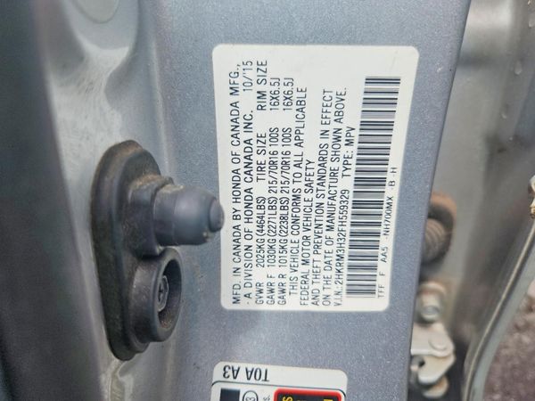 2015 HONDA CRV LX — VINP